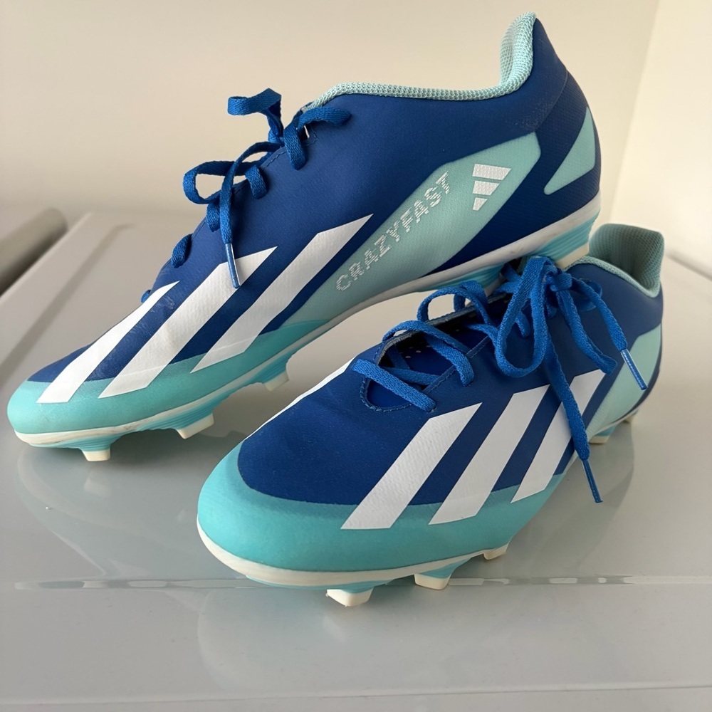 Adidas X Crazyfast 4 .FXG Cleats Men's  Soccer  Shoes  Size 13 White Blue